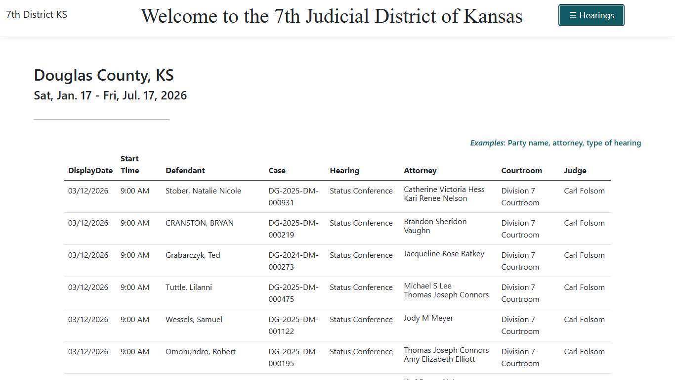 6 Months - 7th District KS